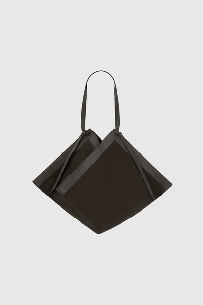 LARGE WONTON - GANACHE SUEDE
