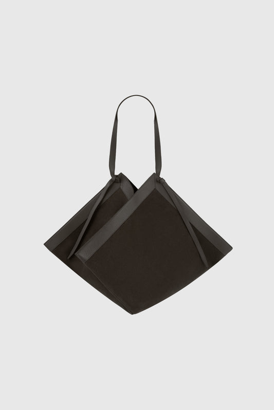 LARGE WONTON - GANACHE SUEDE
