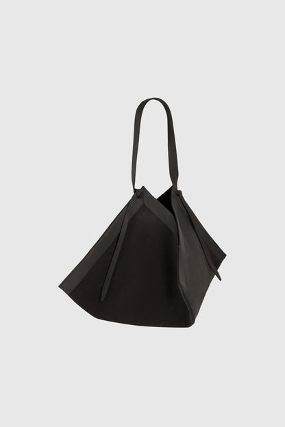 LARGE WONTON - GANACHE SUEDE