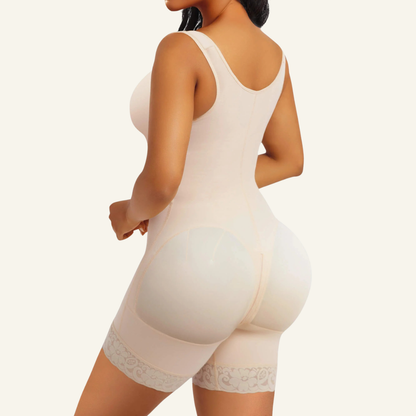 Full Body Hooked Faja Bodysuit with Zipper Crotch