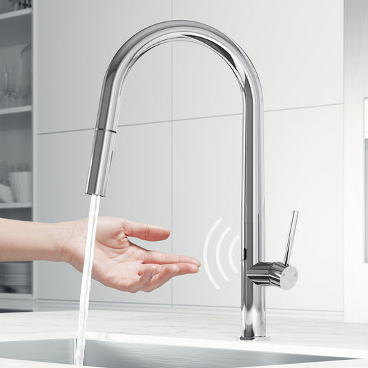 Touchless Pull-Down Kitchen Faucet – Smart Motion Sensor Water Control