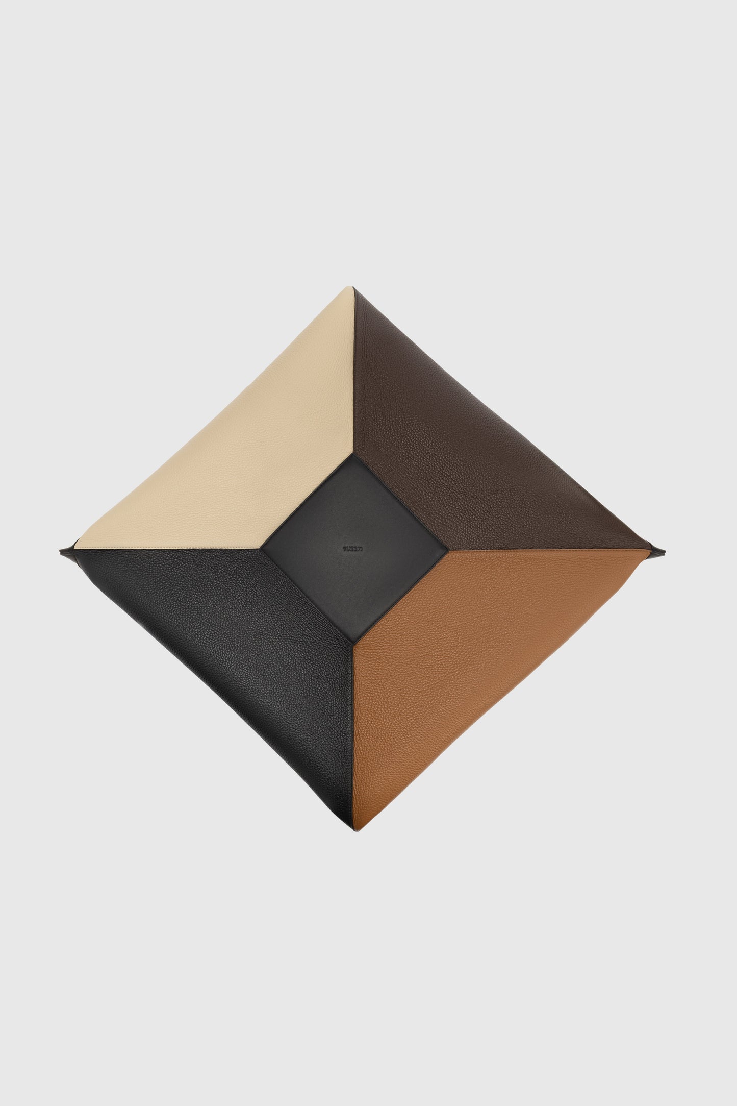 LARGE WONTON - COFFEES PEBBLE GRAINED LEATHER