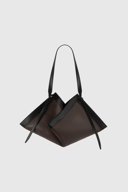 WONTON - ESPRESSO PEBBLE GRAINED LEATHER