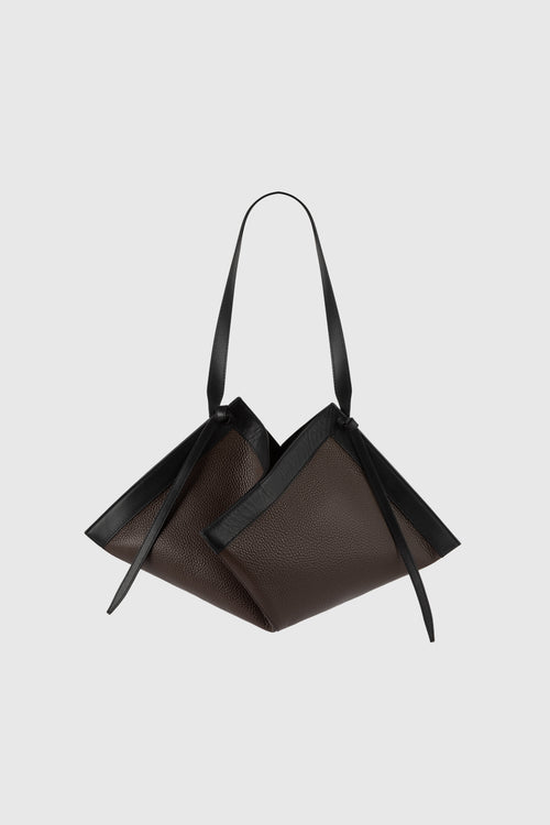 WONTON - ESPRESSO PEBBLE GRAINED LEATHER