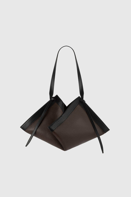 WONTON - ESPRESSO PEBBLE GRAINED LEATHER
