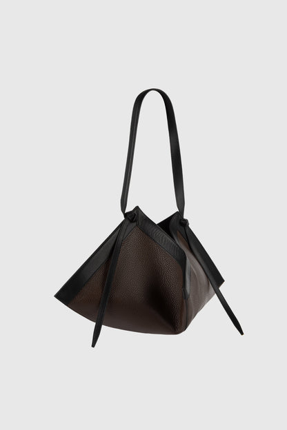 WONTON - ESPRESSO PEBBLE GRAINED LEATHER
